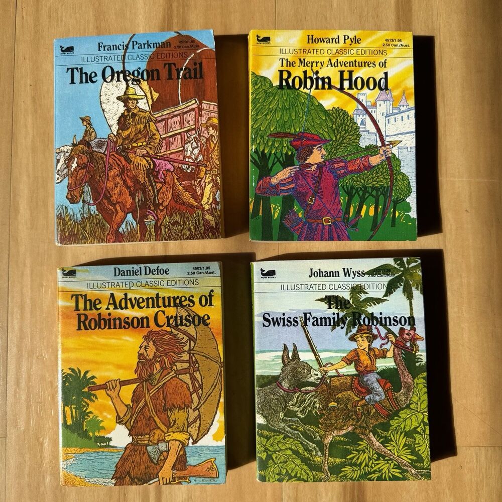 Moby Books Illustrated Classic Editions Vintage Mini Paperback Lot of 4